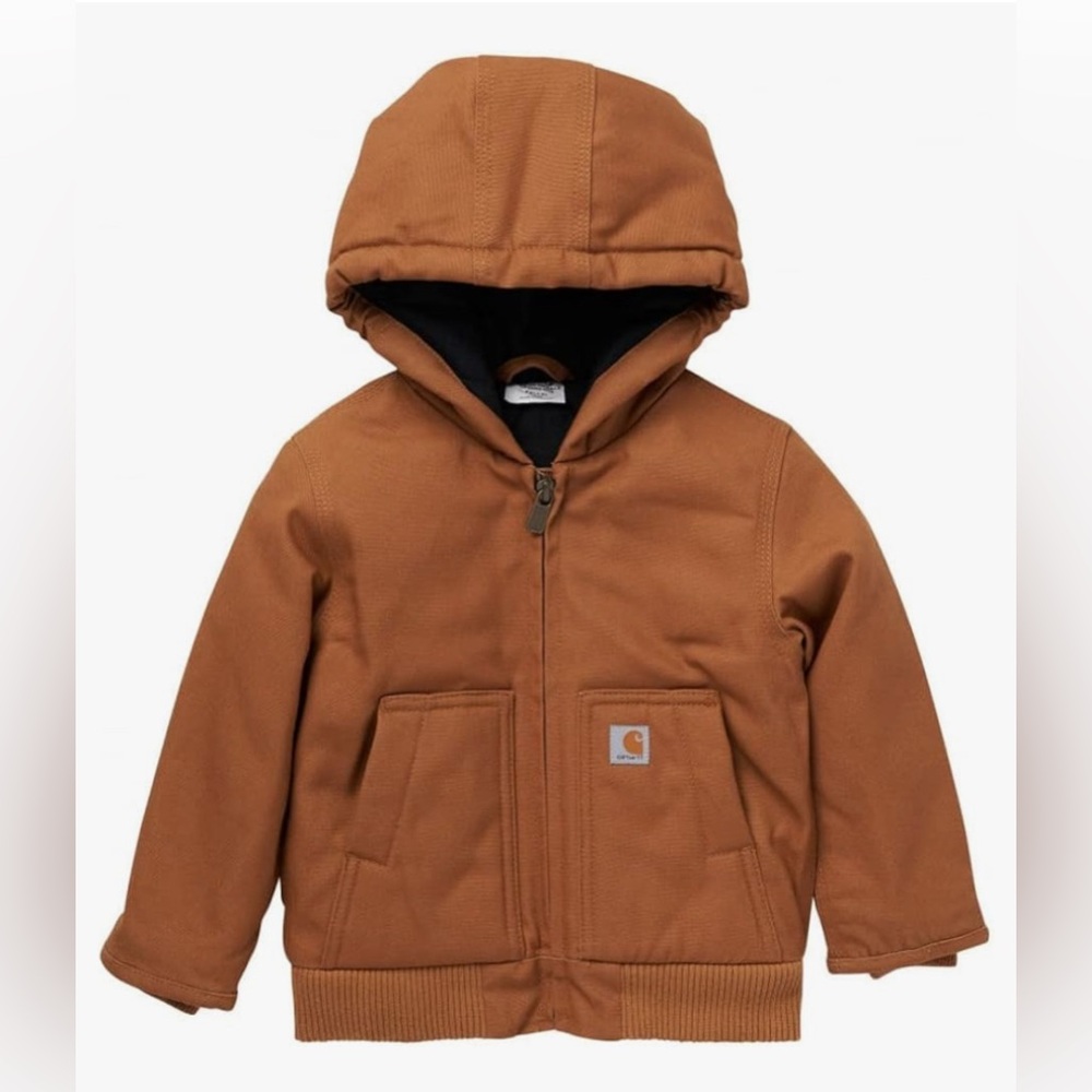 Carhartt Boys' Canvas Insulated Hooded Active Jacket